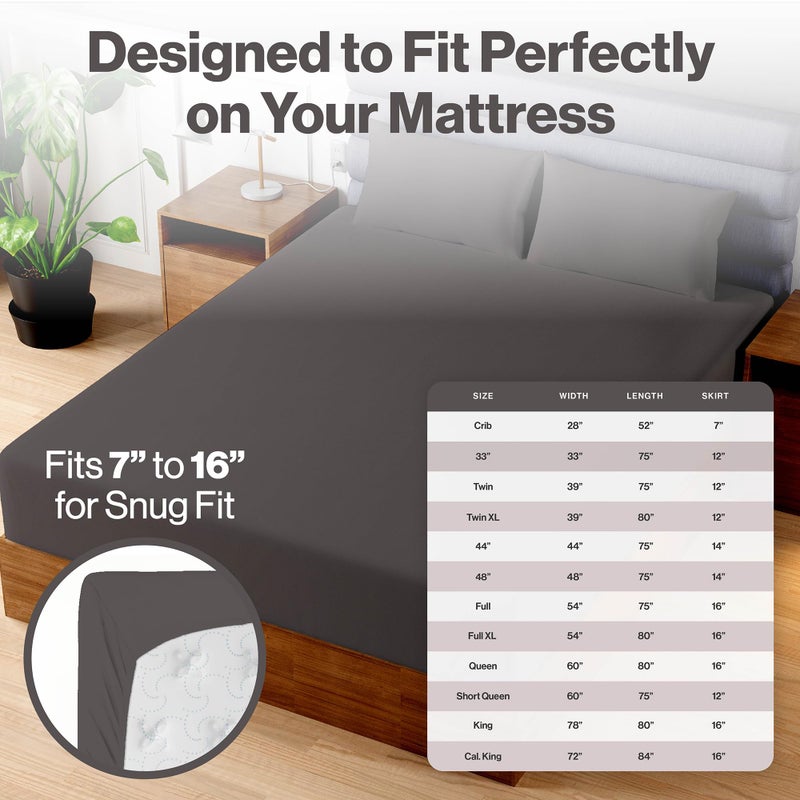 Superity Linen Superity Luxurious Hotel Quality Queen Fitted Sheet 100% Cotton Ultra Soft  Skin-Friendly & Hypoallergenic Deep Pocket Fits 16 Mattress Easy Care & Snug Fit (Queen Size - 60 X 80) - Image 5